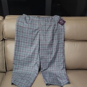 Ava & Viv Multicolor Plaid Trousers